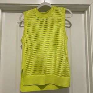 Yellow Sleeveless Knit Top